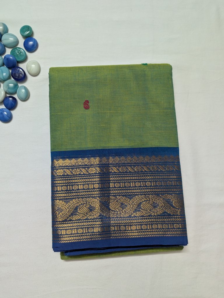 Kanchi Cotton Green Butta 1